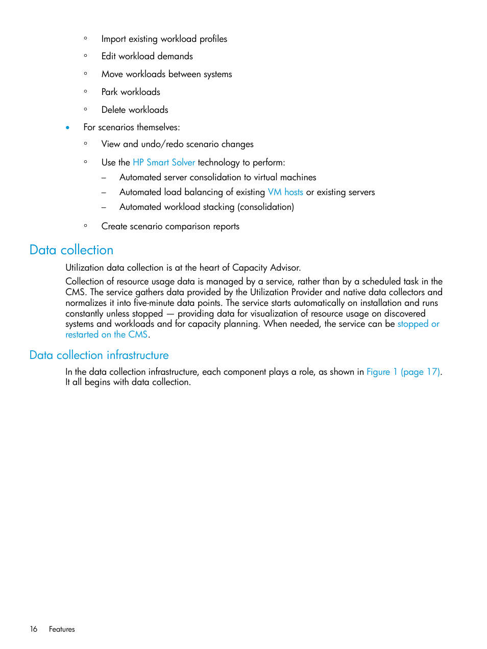 Data collection, Data collection infrastructure | HP Matrix Operating Environment Software User Manual | Page 16 / 245