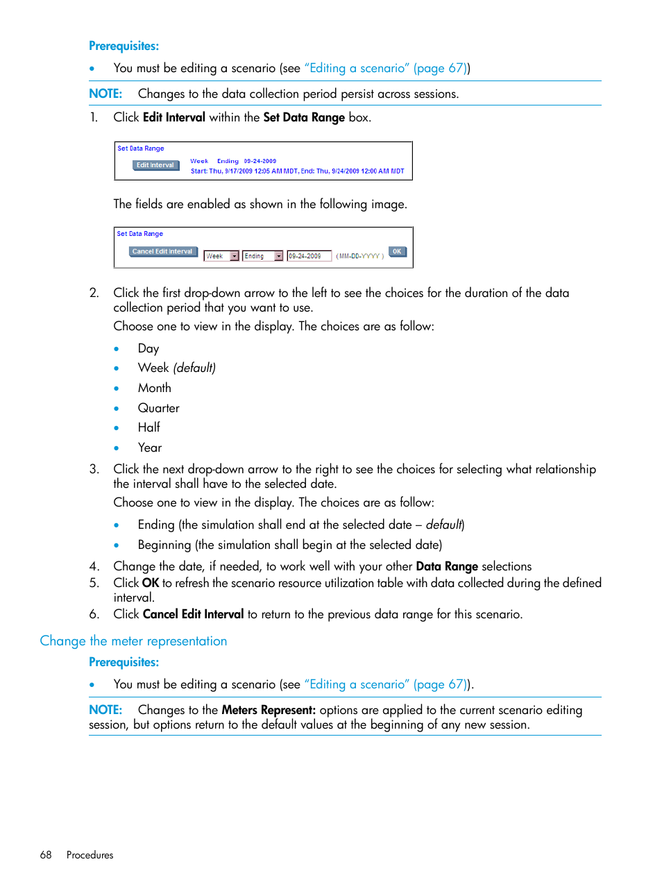 Change the meter representation | HP Matrix Operating Environment Software User Manual | Page 68 / 245