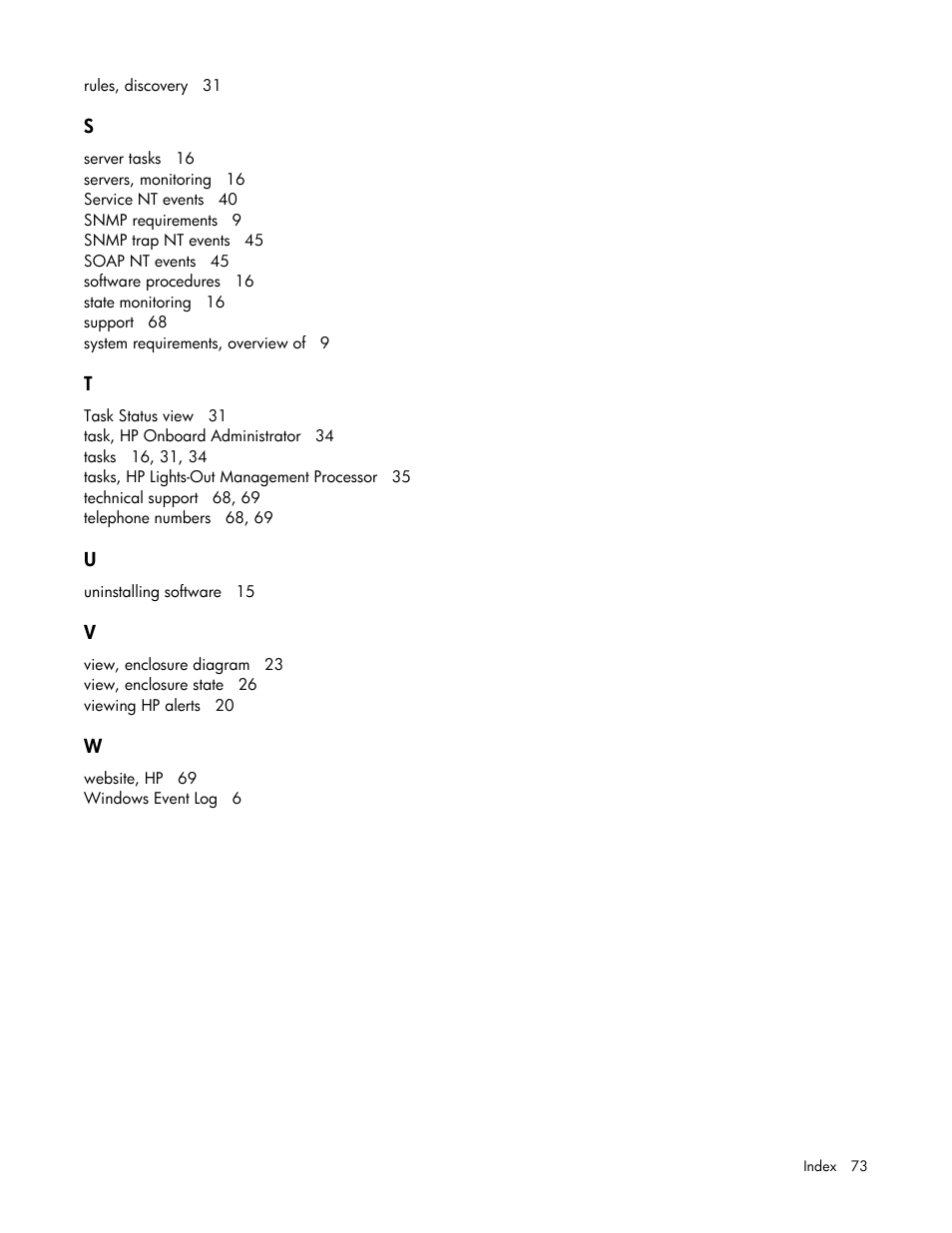 HP ProLiant BL465c Server Blade User Manual | Page 73 / 73