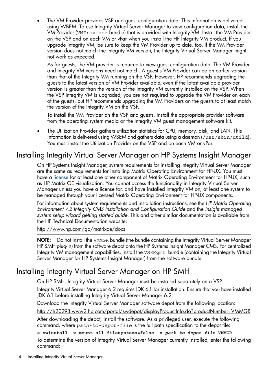 HP Matrix Operating Environment Software User Manual | Page 14 / 148