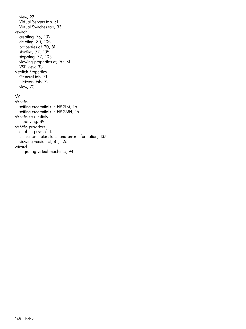HP Matrix Operating Environment Software User Manual | Page 148 / 148
