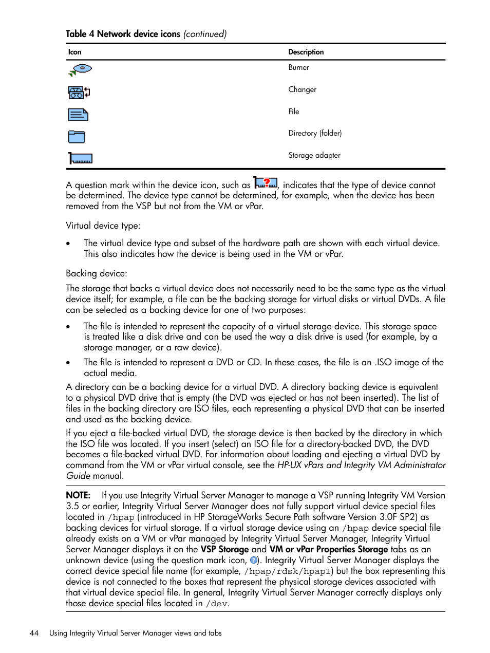 HP Matrix Operating Environment Software User Manual | Page 44 / 148