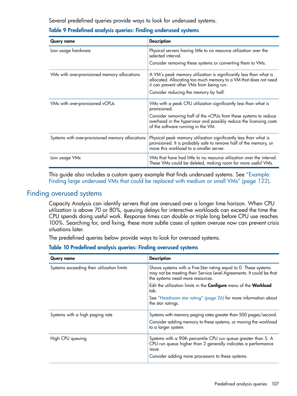 Finding overused systems | HP Matrix Operating Environment Software User Manual | Page 107 / 233