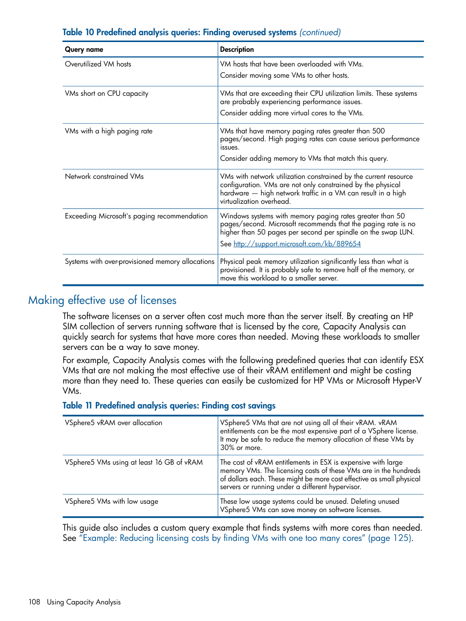 Making effective use of licenses | HP Matrix Operating Environment Software User Manual | Page 108 / 233