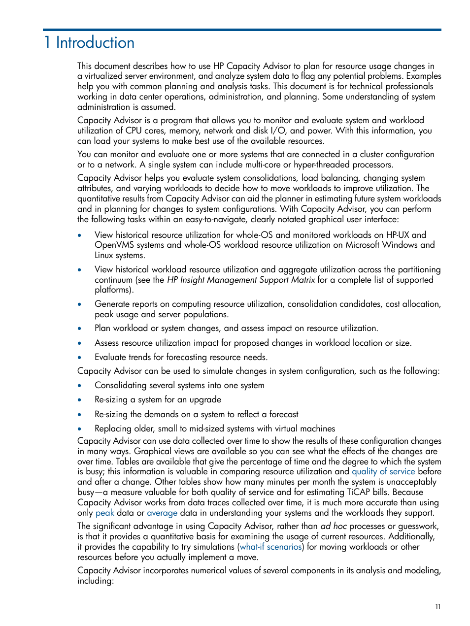 1 introduction | HP Matrix Operating Environment Software User Manual | Page 11 / 233