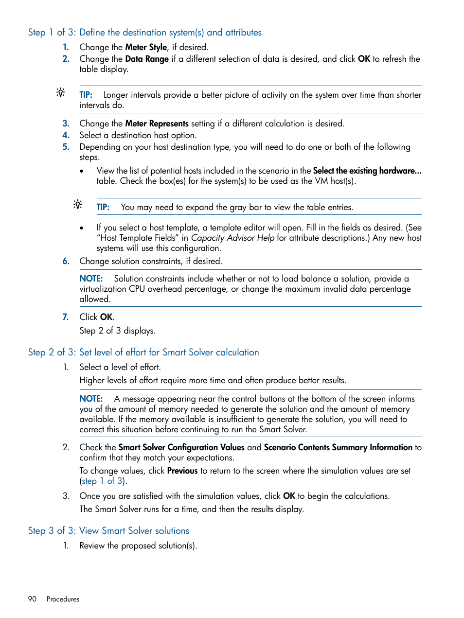 Step 3 of 3: view smart solver solutions | HP Matrix Operating Environment Software User Manual | Page 90 / 233