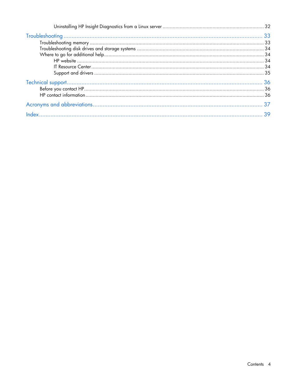 HP Insight Diagnostics User Manual | Page 4 / 40