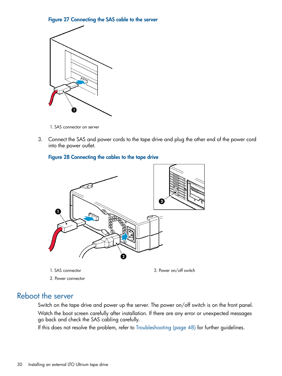 Reboot the server | HP StoreEver Ultrium Tape Drives User Manual | Page 30 / 60