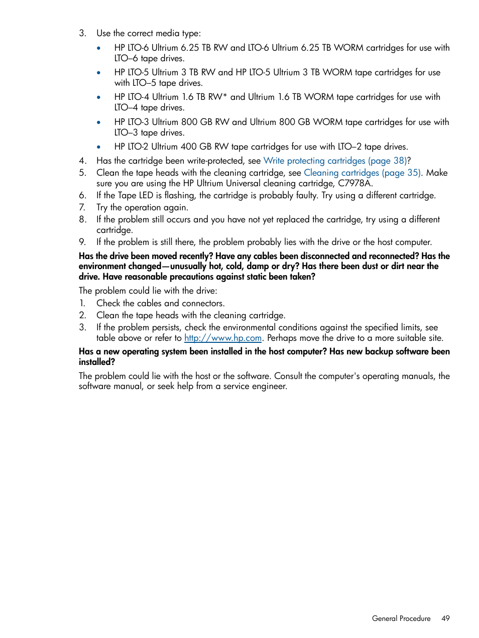 HP StoreEver Ultrium Tape Drives User Manual | Page 49 / 60