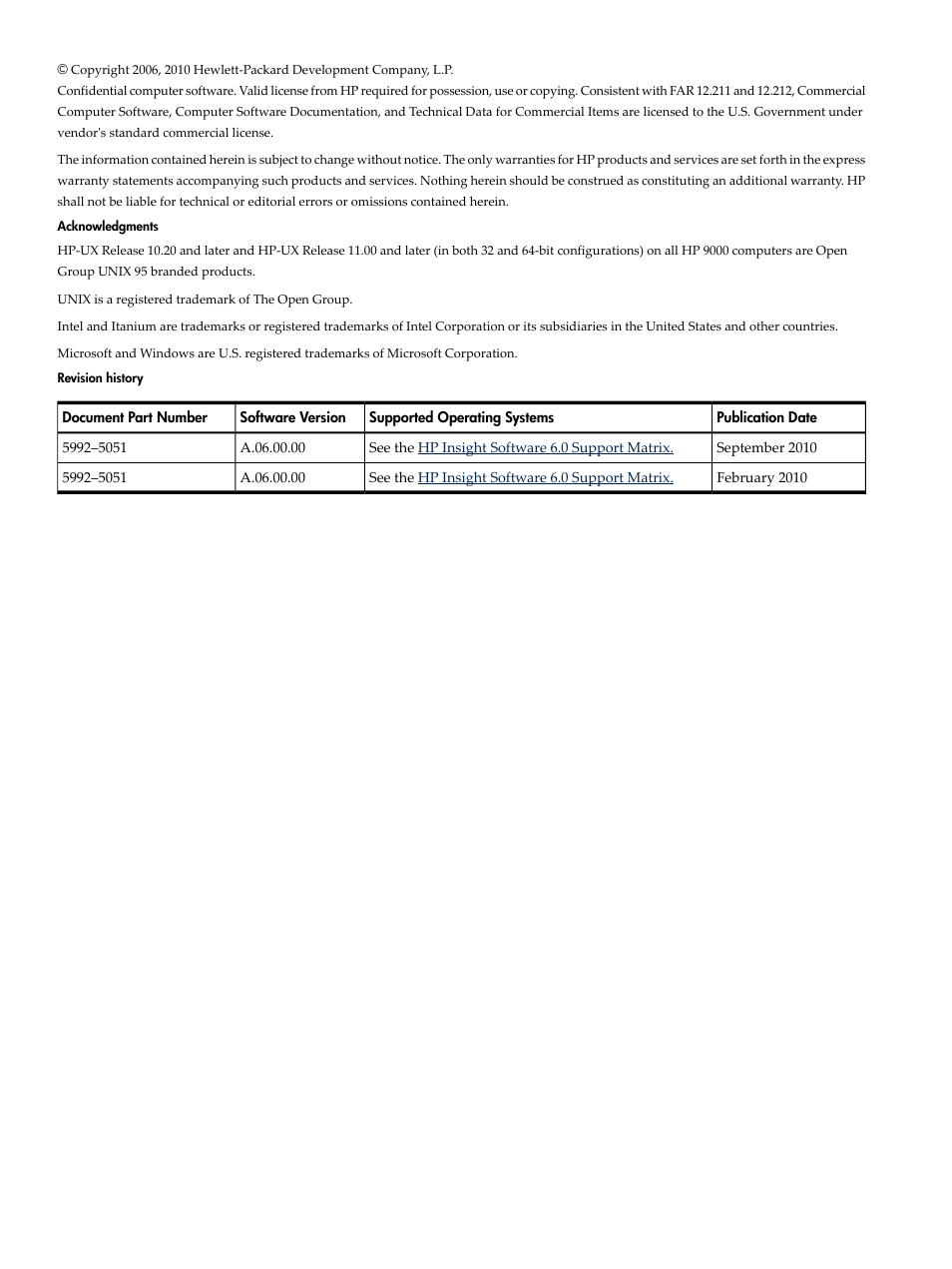 HP Matrix Operating Environment Software User Manual | Page 2 / 192