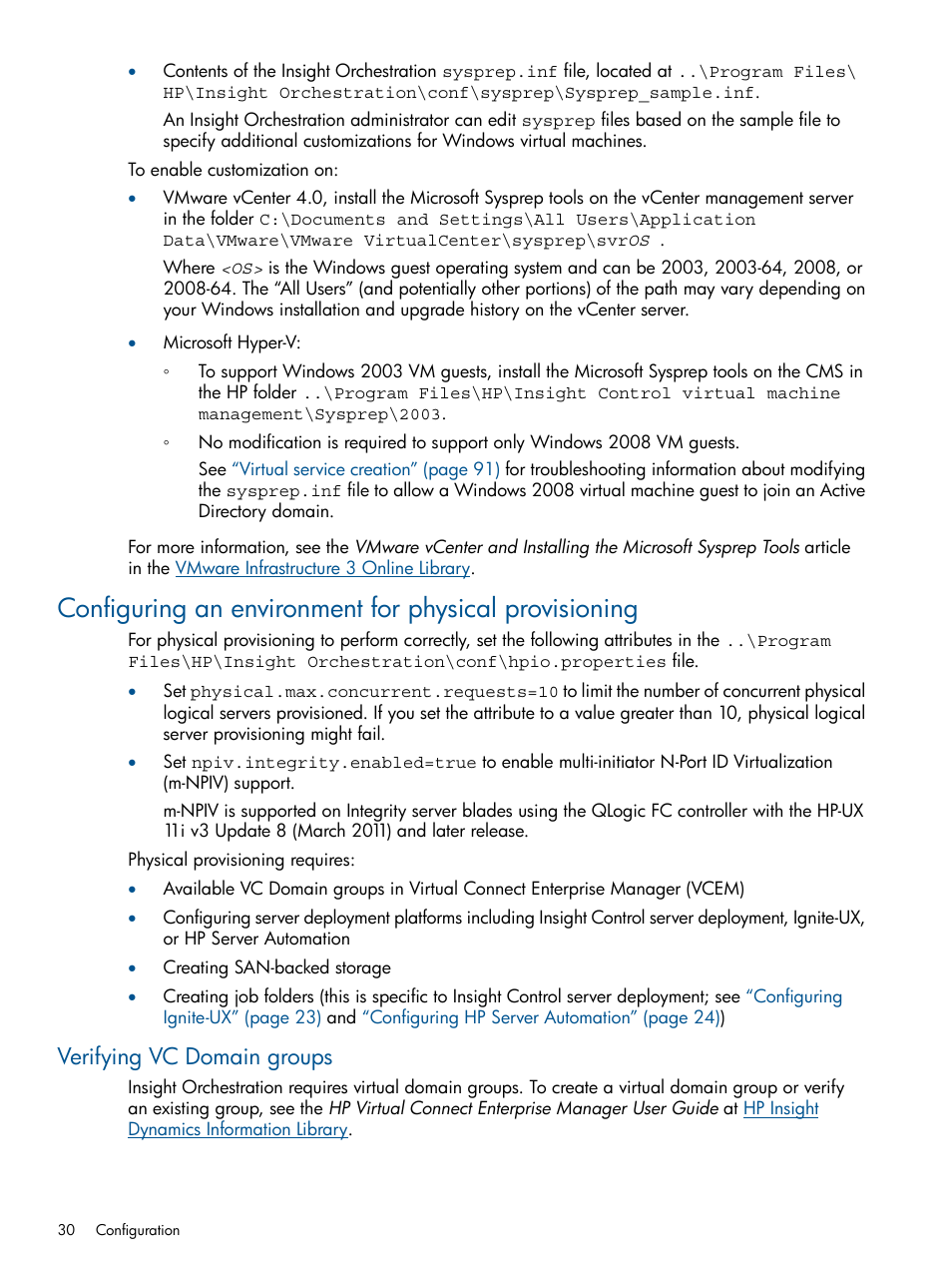 Verifying vc domain groups | HP Matrix Operating Environment Software User Manual | Page 30 / 137