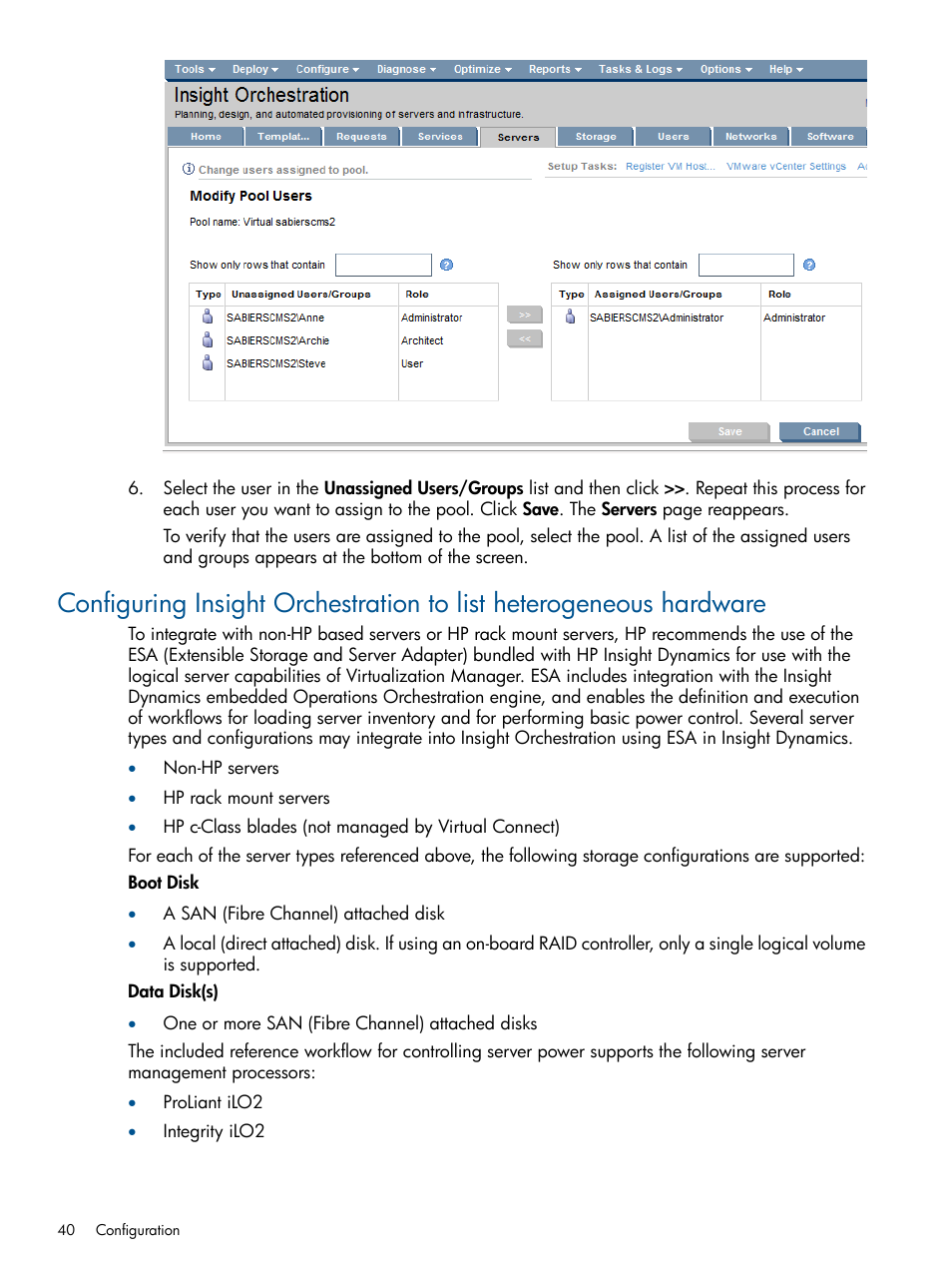 HP Matrix Operating Environment Software User Manual | Page 40 / 137