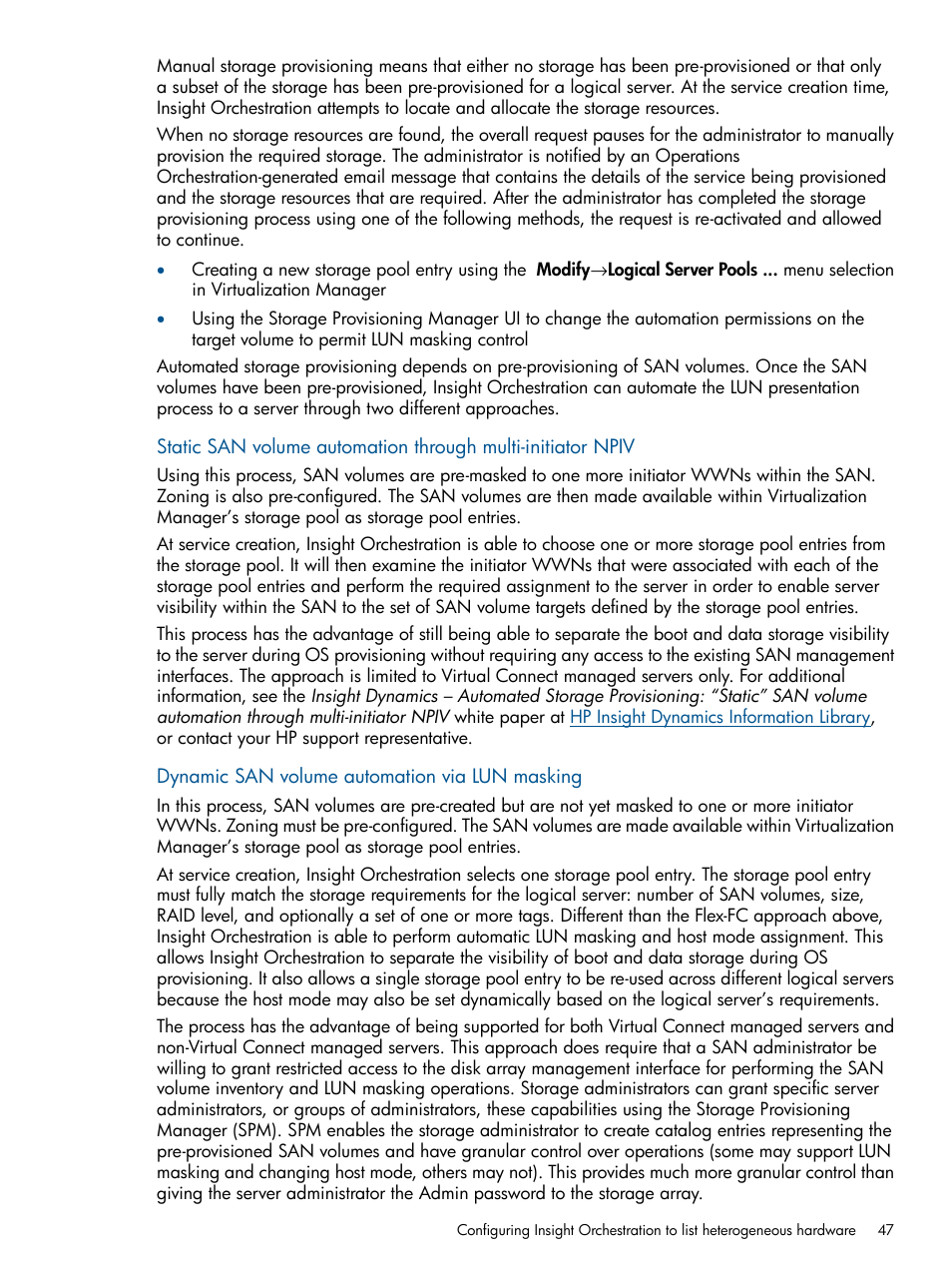 HP Matrix Operating Environment Software User Manual | Page 47 / 137