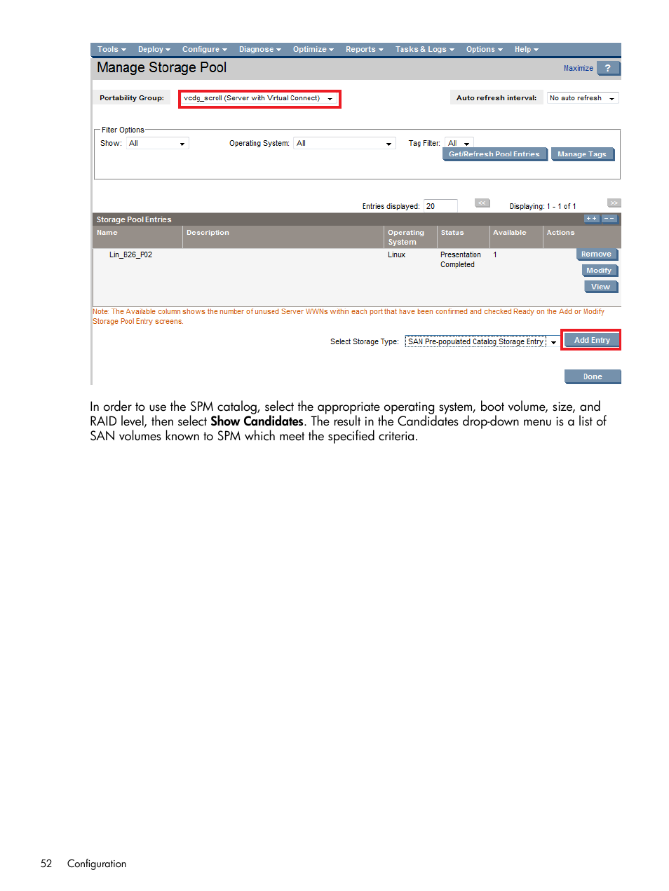 HP Matrix Operating Environment Software User Manual | Page 52 / 137