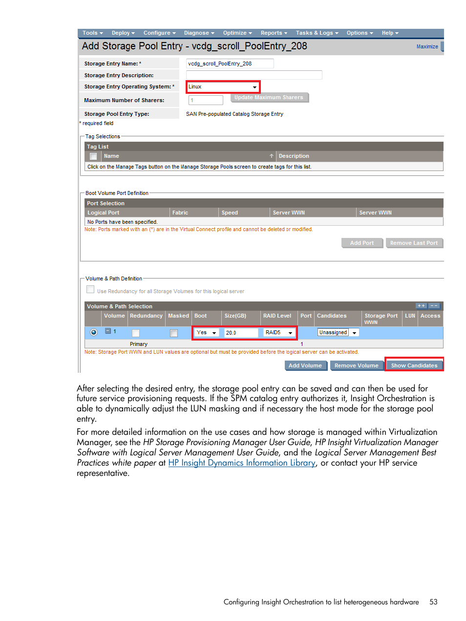 HP Matrix Operating Environment Software User Manual | Page 53 / 137