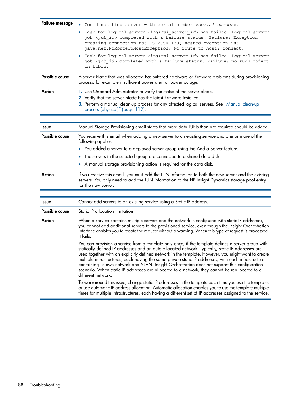 HP Matrix Operating Environment Software User Manual | Page 88 / 137