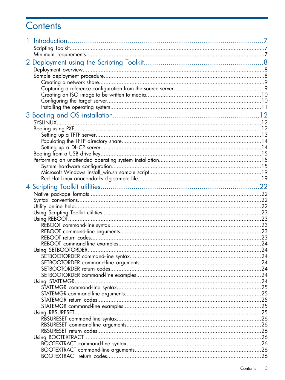 HP Scripting Toolkit for Linux User Manual | Page 3 / 68