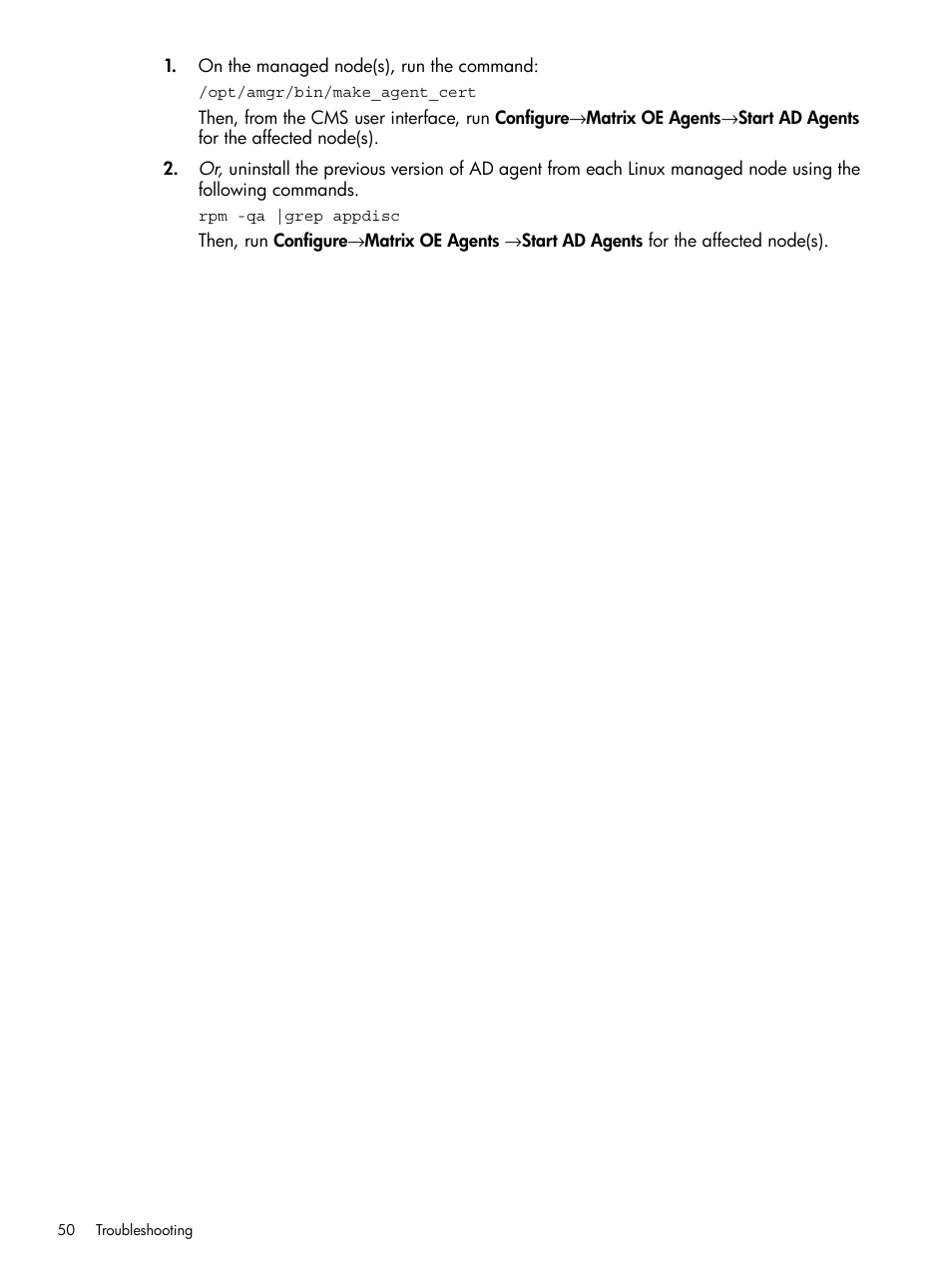 HP Matrix Operating Environment Software User Manual | Page 50 / 79