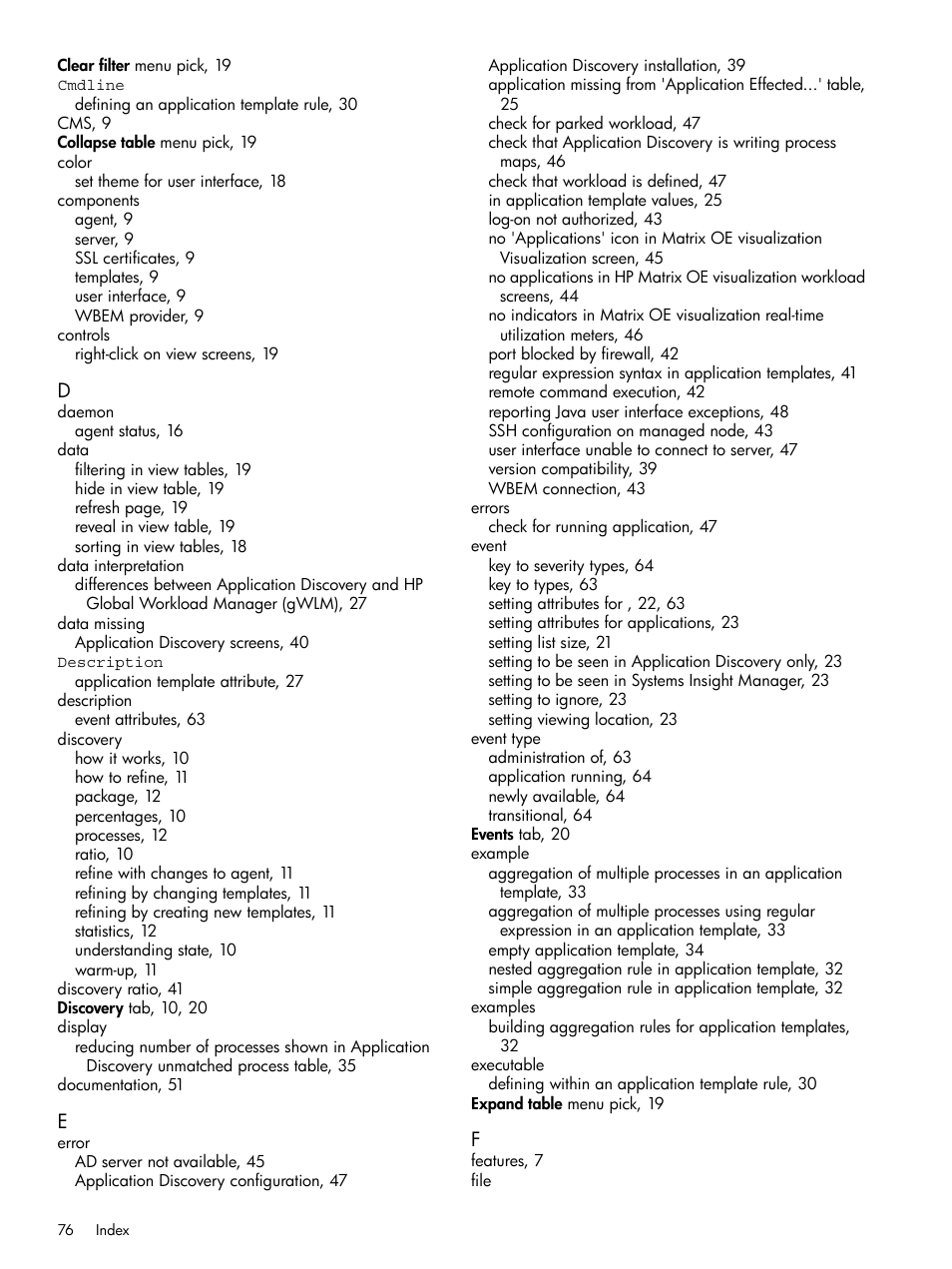 HP Matrix Operating Environment Software User Manual | Page 76 / 79
