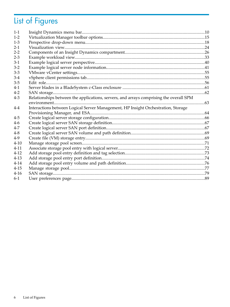 List of figures | HP Matrix Operating Environment Software User Manual | Page 6 / 104