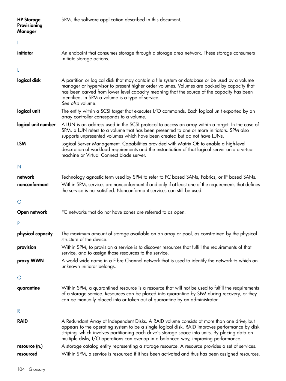 HP Matrix Operating Environment Software User Manual | Page 104 / 107