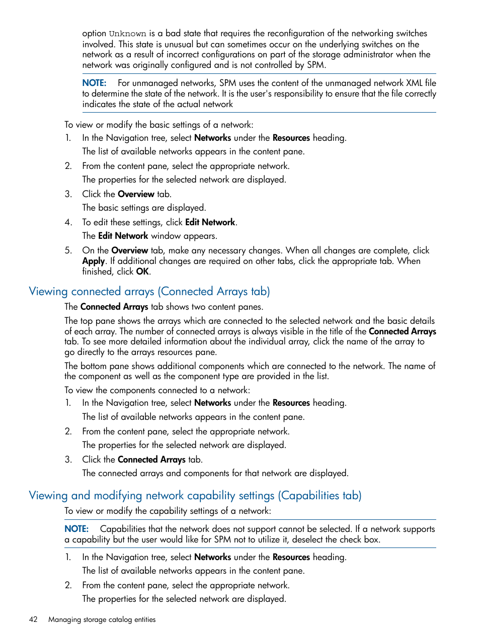 Viewing connected arrays (connected arrays tab) | HP Matrix Operating Environment Software User Manual | Page 42 / 107