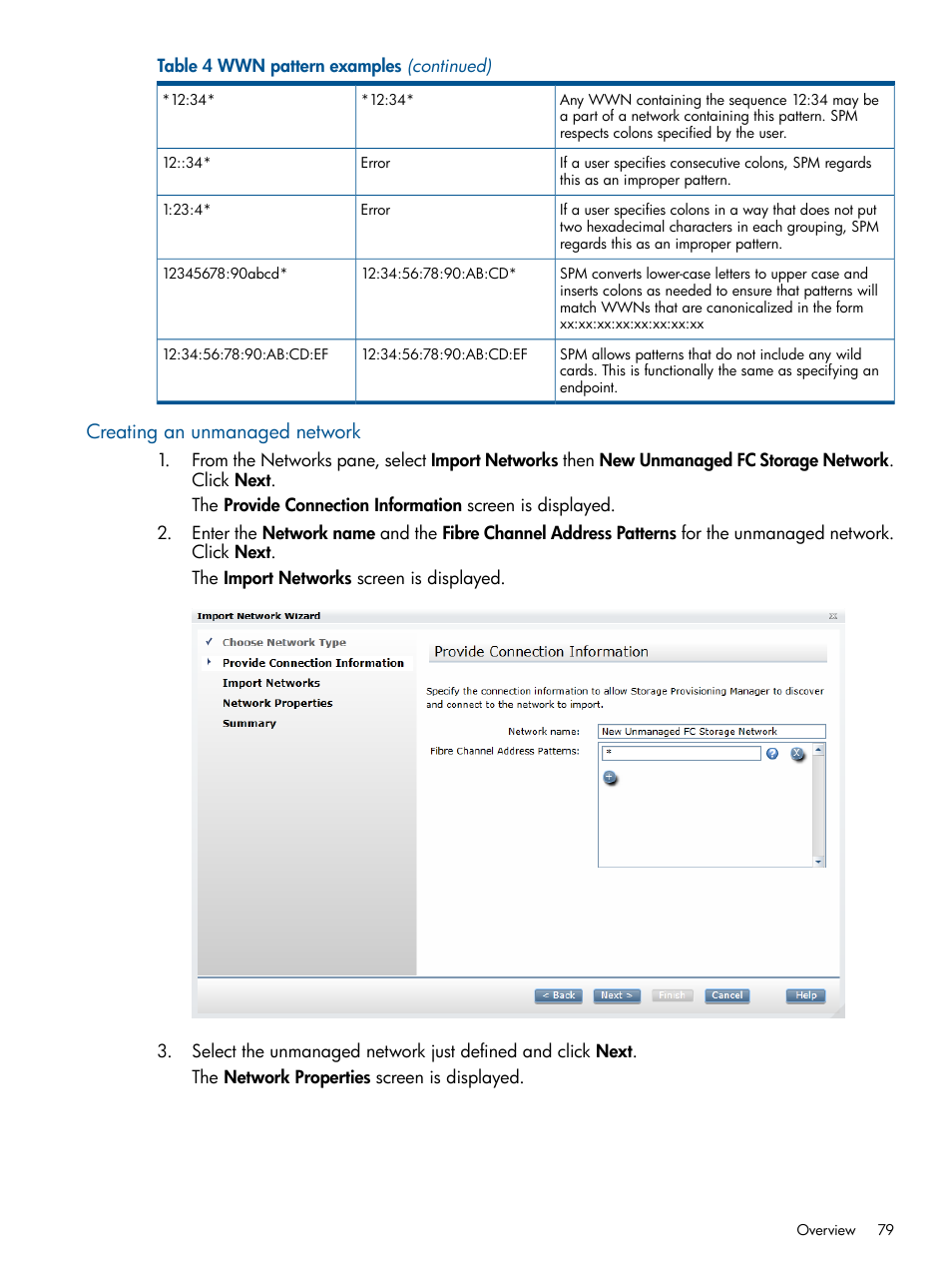 Creating an unmanaged network | HP Matrix Operating Environment Software User Manual | Page 79 / 107