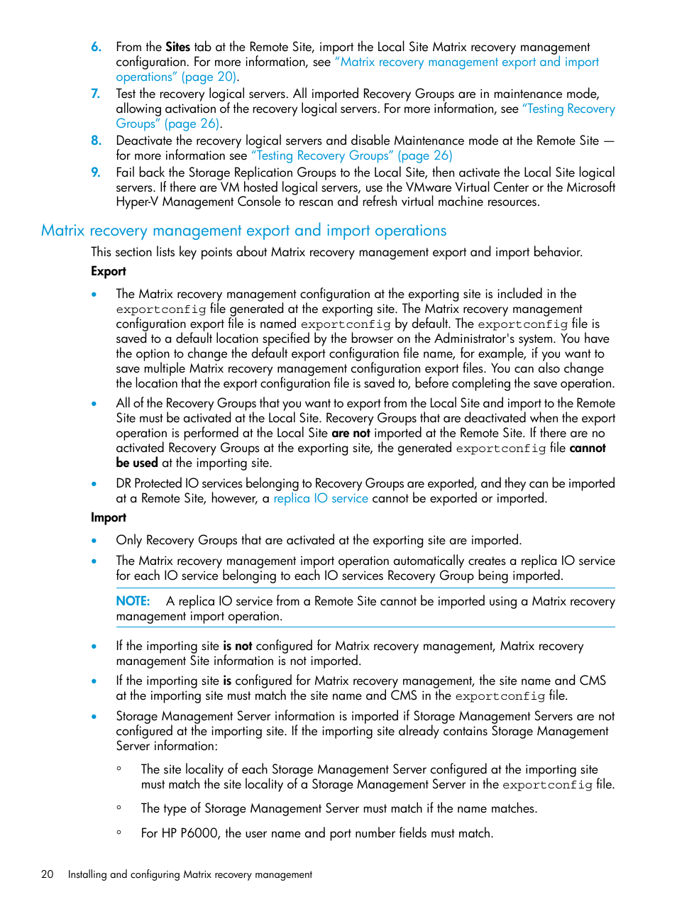 HP Matrix Operating Environment Software User Manual | Page 20 / 74
