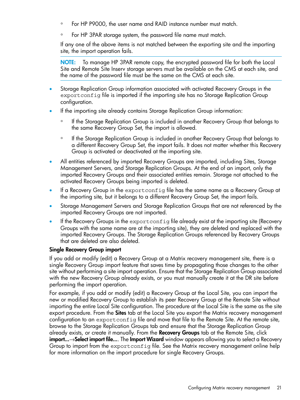 HP Matrix Operating Environment Software User Manual | Page 21 / 74
