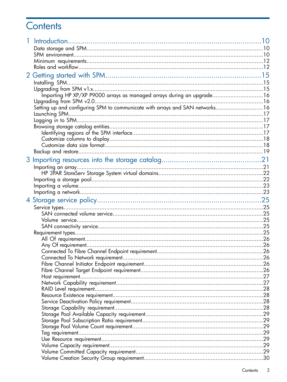 HP Matrix Operating Environment Software User Manual | Page 3 / 120