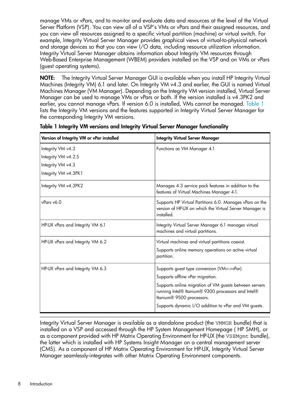 HP Matrix Operating Environment Software User Manual | Page 8 / 152