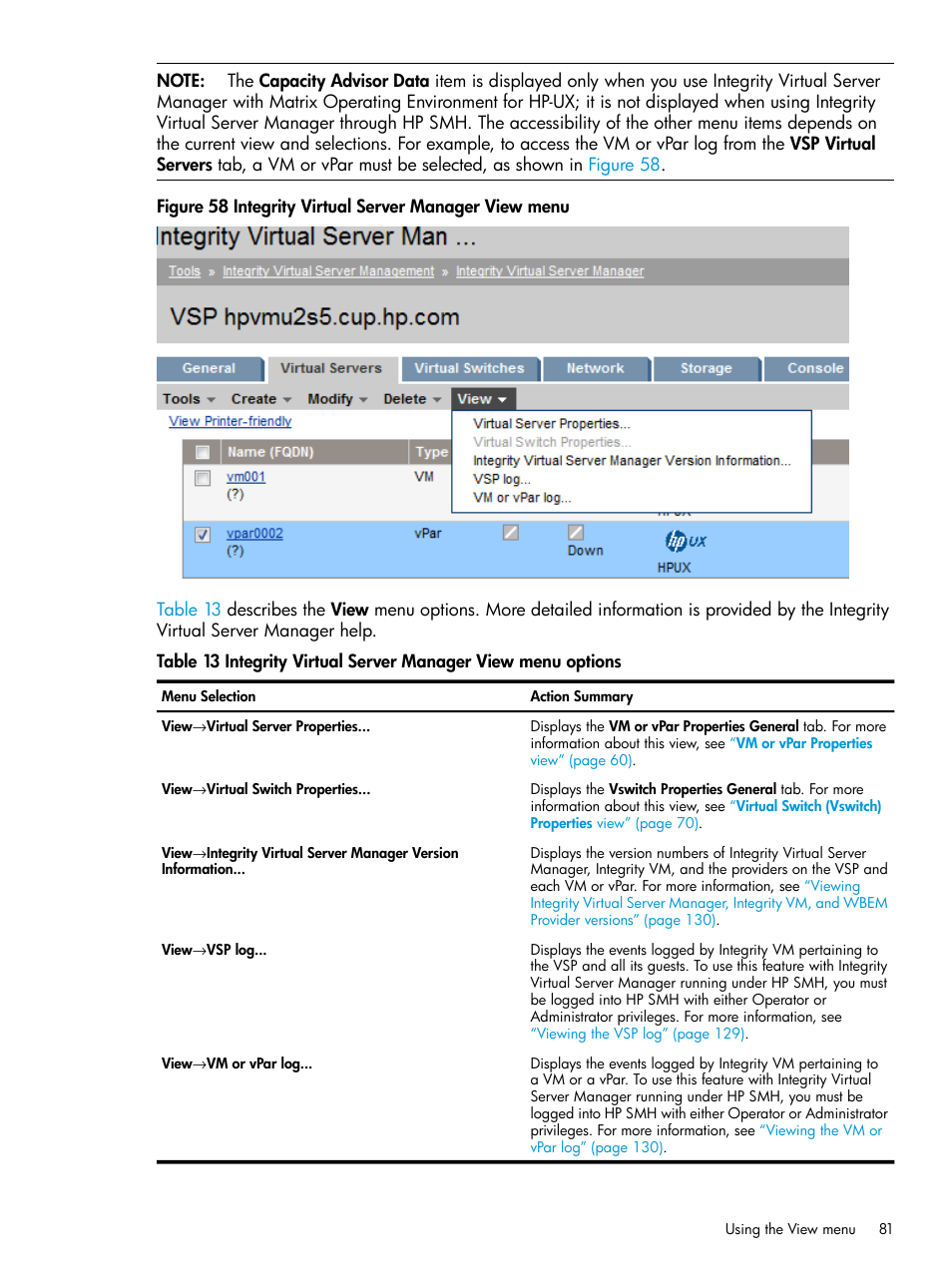 Figure 58 | HP Matrix Operating Environment Software User Manual | Page 81 / 152