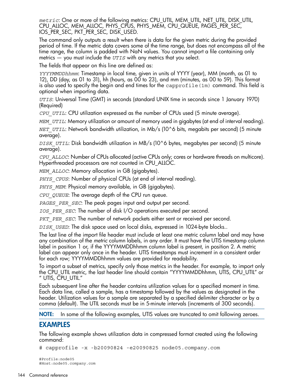Examples | HP Matrix Operating Environment Software User Manual | Page 144 / 189
