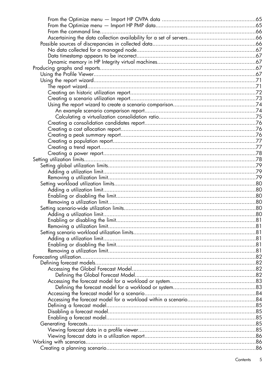 HP Matrix Operating Environment Software User Manual | Page 5 / 189