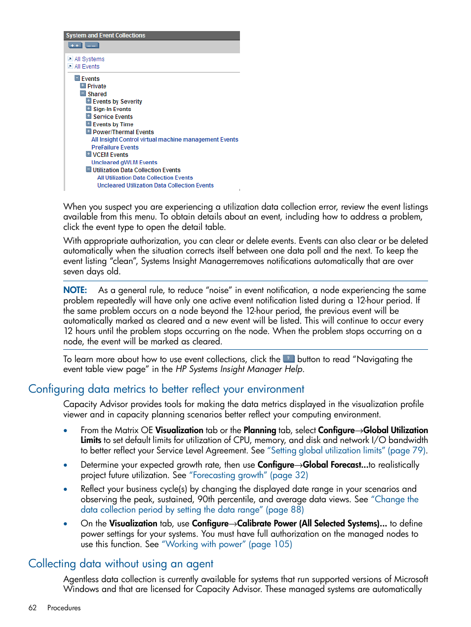 Collecting data without using an agent | HP Matrix Operating Environment Software User Manual | Page 62 / 189