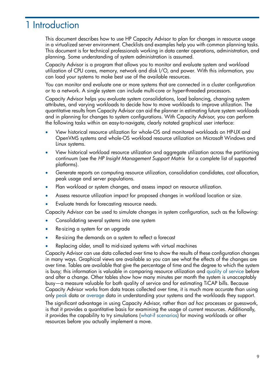 1 introduction | HP Matrix Operating Environment Software User Manual | Page 9 / 189