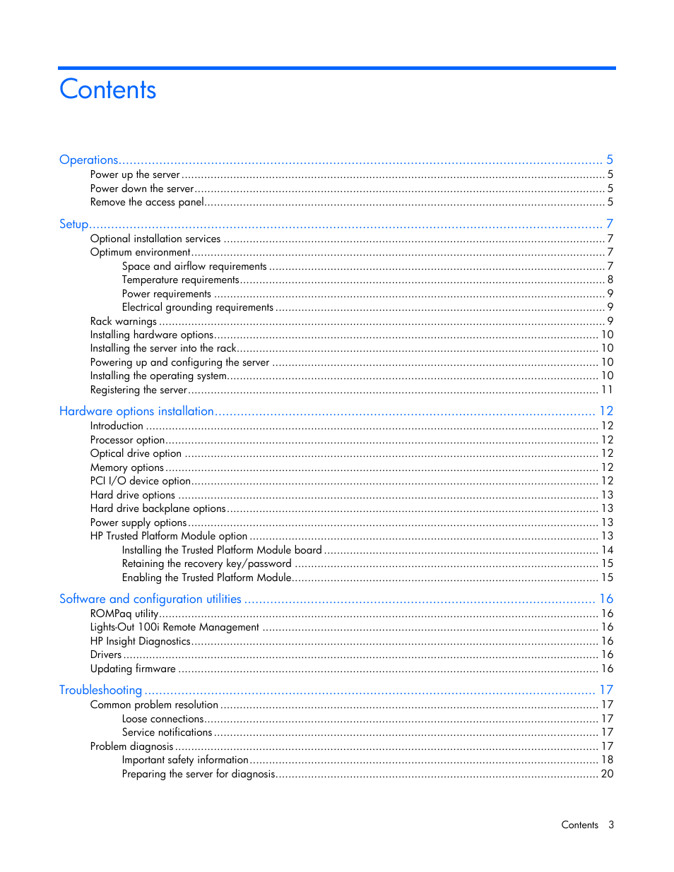 HP ProLiant DL145 G3 Server User Manual | Page 3 / 81