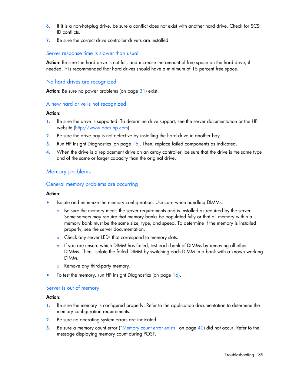 HP ProLiant DL145 G3 Server User Manual | Page 39 / 81