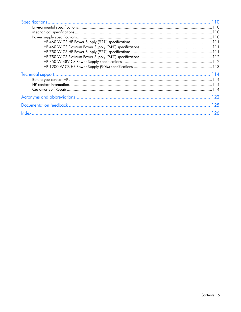 HP ProLiant DL380 Server User Manual | Page 6 / 128