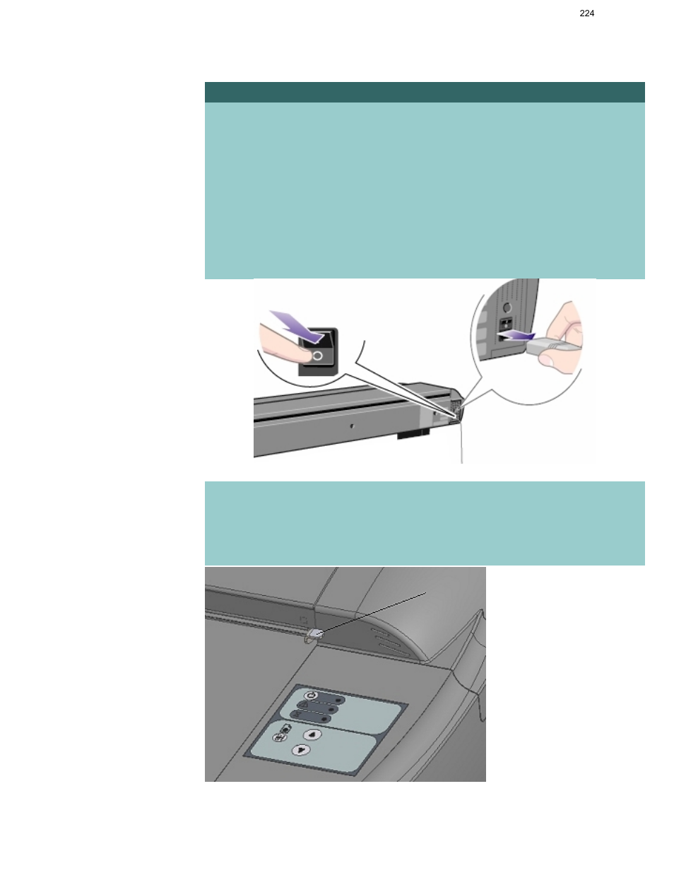 Sustituir la placa del fondo de color blanco, Fondo blanco, Fondo blanco, sustituir | HP Designjet T1100 serie MFP User Manual | Page 224 / 272