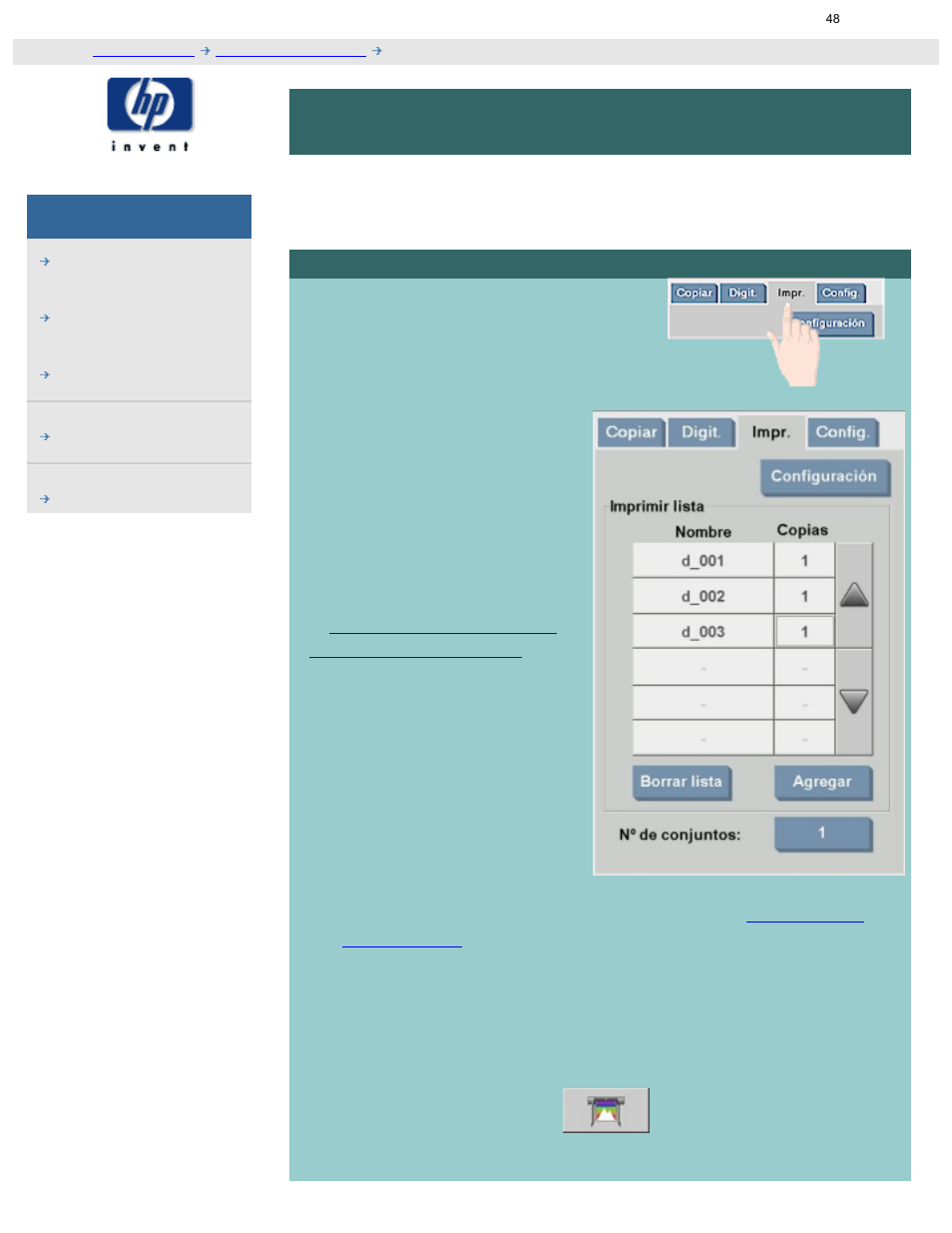 Djcc-16.htm, Cómo puedo imprimir desde archivos, Imprimir desde archivos | HP Designjet T1100 serie MFP User Manual | Page 48 / 272