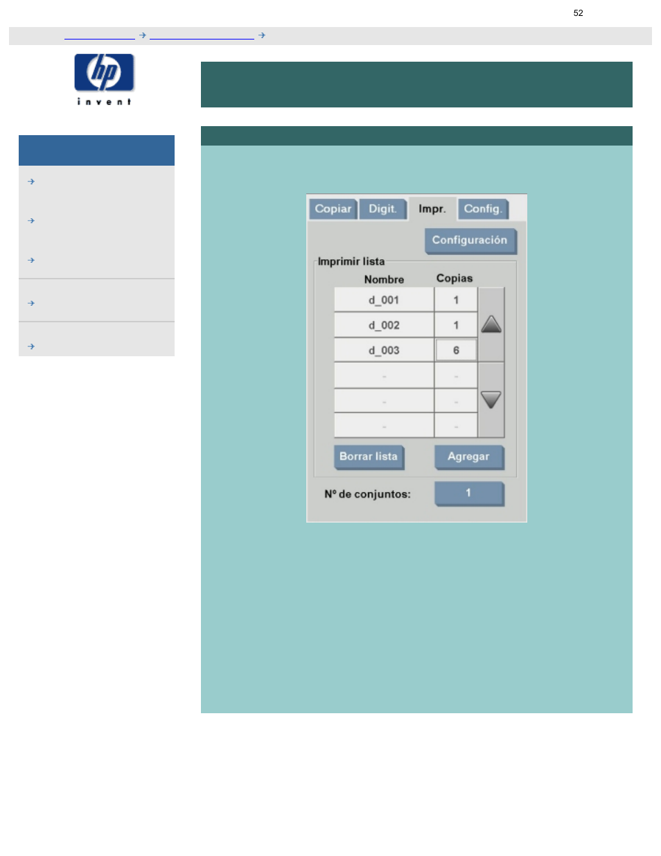 Djcc-18.htm, Cómo puedo mantener la lista de impresión, Mantener la lista de impresión | Para mantener la lista de impresión, Si desea obtener | HP Designjet T1100 serie MFP User Manual | Page 52 / 272