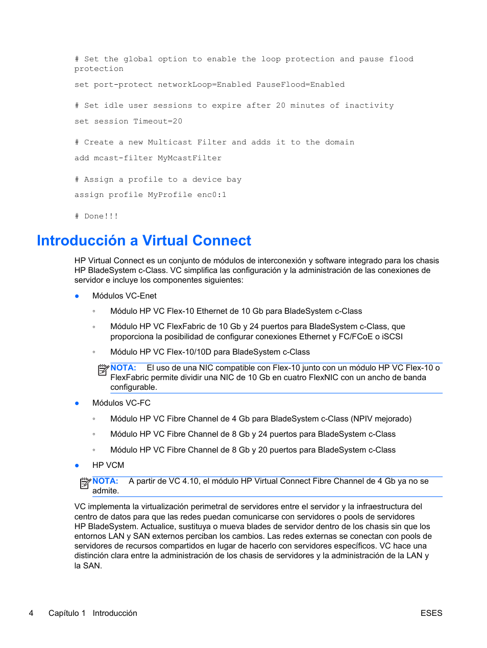 Introducción a virtual connect | HP Módulo de conexión virtual HP FlexFabric de 10 Gb24 puertos para BladeSystem clase-c User Manual | Page 11 / 268