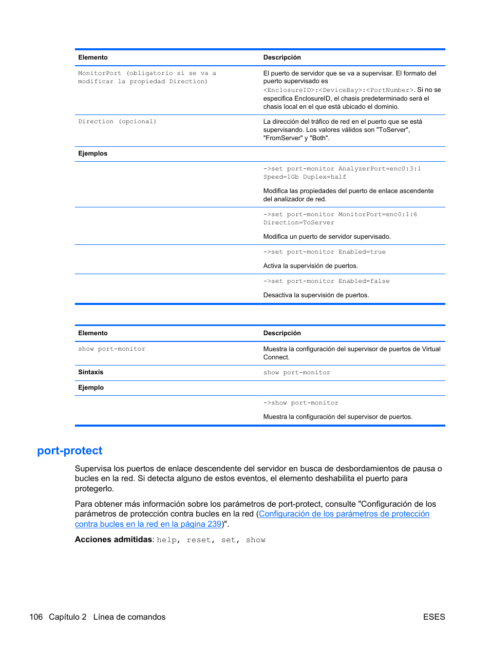 Port-protect | HP Módulo de conexión virtual HP FlexFabric de 10 Gb24 puertos para BladeSystem clase-c User Manual | Page 113 / 268