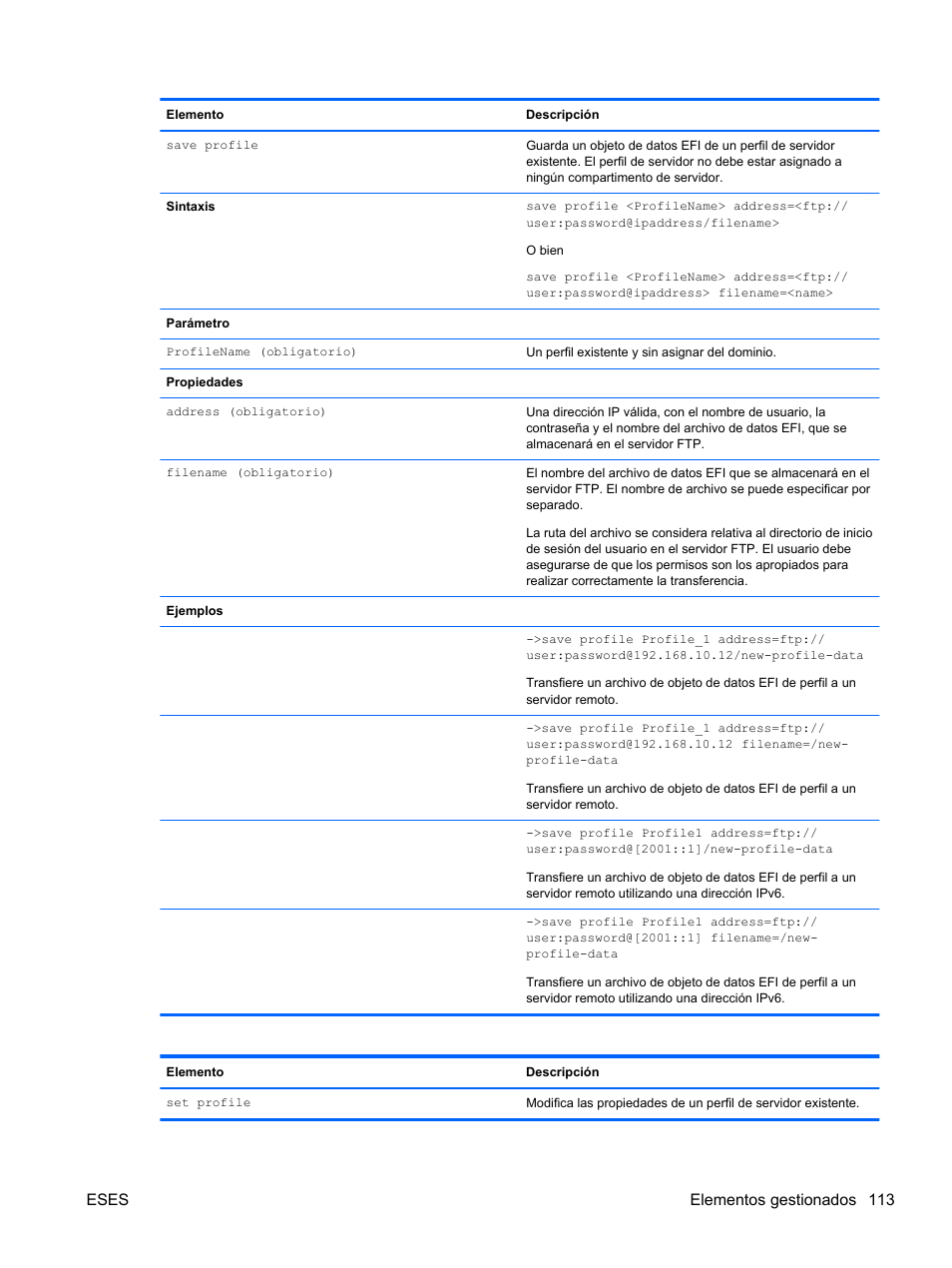 Eses elementos gestionados 113 | HP Módulo de conexión virtual HP FlexFabric de 10 Gb24 puertos para BladeSystem clase-c User Manual | Page 120 / 268