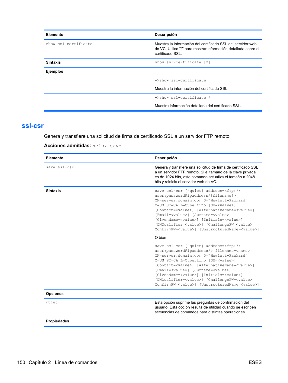 Ssl-csr | HP Módulo de conexión virtual HP FlexFabric de 10 Gb24 puertos para BladeSystem clase-c User Manual | Page 157 / 268