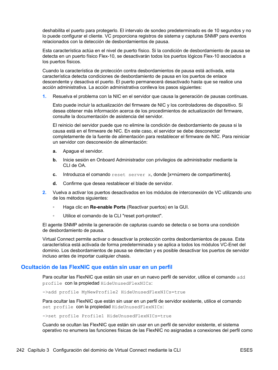 HP Módulo de conexión virtual HP FlexFabric de 10 Gb24 puertos para BladeSystem clase-c User Manual | Page 249 / 268