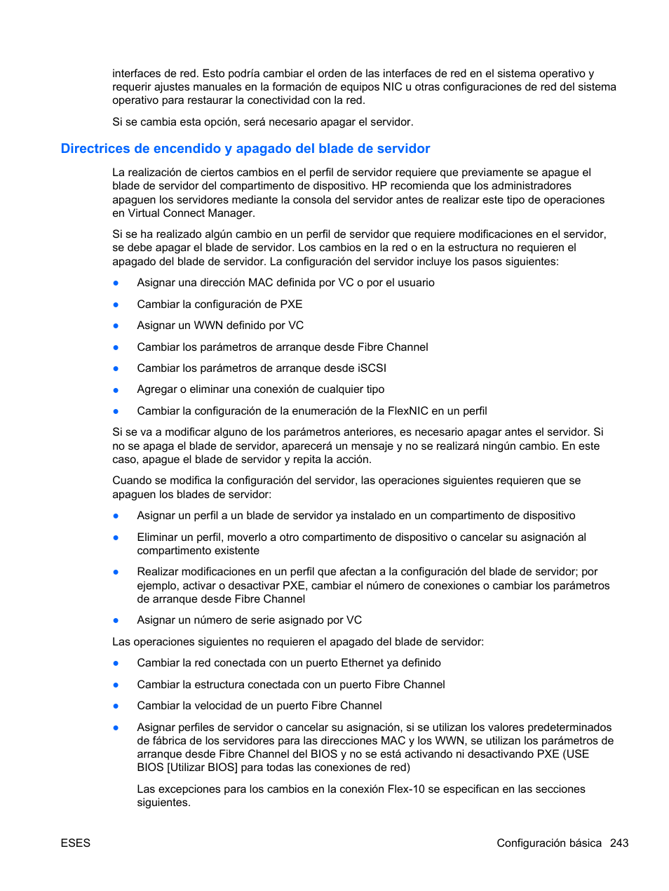 HP Módulo de conexión virtual HP FlexFabric de 10 Gb24 puertos para BladeSystem clase-c User Manual | Page 250 / 268