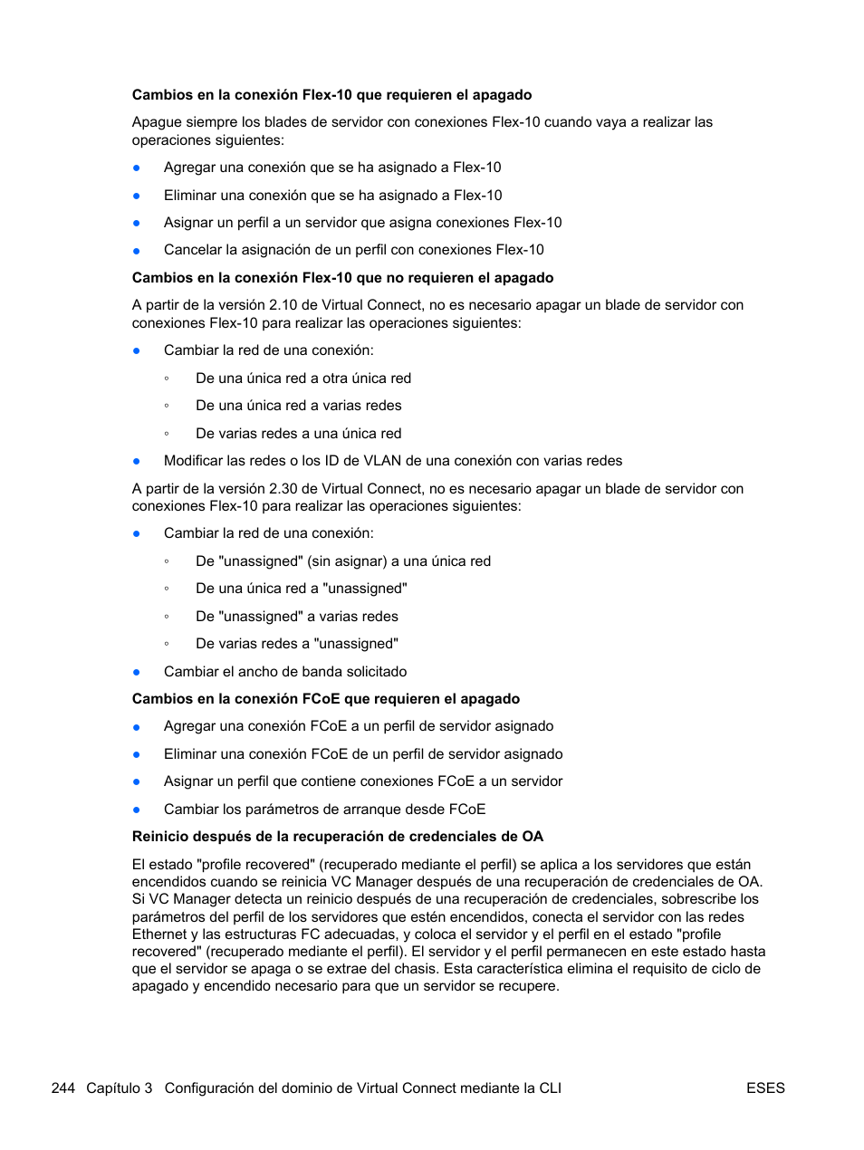 HP Módulo de conexión virtual HP FlexFabric de 10 Gb24 puertos para BladeSystem clase-c User Manual | Page 251 / 268