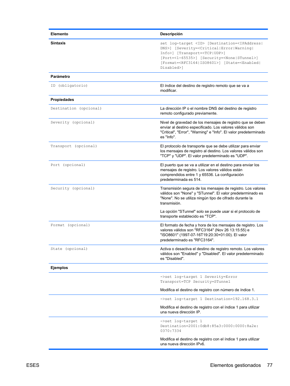 Eses elementos gestionados 77 | HP Módulo de conexión virtual HP FlexFabric de 10 Gb24 puertos para BladeSystem clase-c User Manual | Page 84 / 268